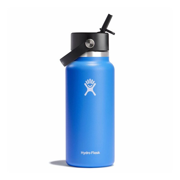 Hydro Flask 32oz wide mouth cascade bottle with flex straw cap